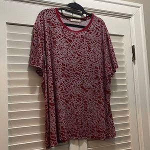 WE THE FREE | Teddy Red Velvet Burnout Short Sleeve Tee | M